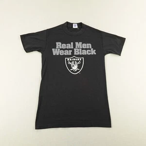 Vintage Los Angeles Raiders Shirt Herren Small Schwarz Single Stitch NFL Football 90s - Bild 1 von 12