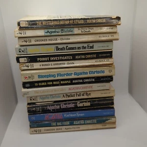 Agatha Christie lot of 14 Book Bundle Paperback Novel Vintage - Picture 1 of 10