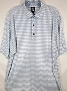 FOOTJOY-Mens Performance Polo Shirt-XL Extra Large-Lite Blue-GOLF-Short Sleeve - Picture 1 of 9