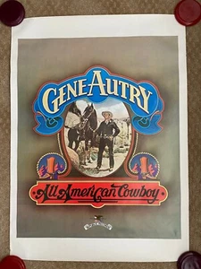Póster de Gene Autry All American Cowboy 1976 Republic Records 25 x 34,5 NUEVO - Imagen 1 de 1