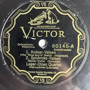 10" 78 RPM-Lager-Olzen Quartet-Kvasar-Valsen/Spiskroks-Valsen/Victor 80145 - Picture 1 of 4