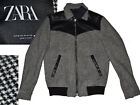 ZARA Men's Jacket tweed and eco-leather ZA06 T2G