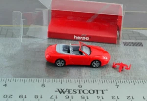 Herpa 022675 Porsche 911 Carrera 4 Car Red 1:87 Scale HO  - Picture 1 of 2