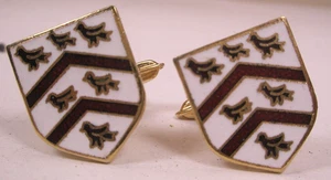 Worcester College Crest Coat of Arms Vintage Cuff Links Oxford United Kingdom UK - Picture 1 of 10