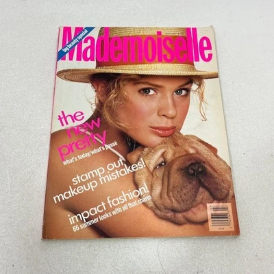 Mademoiselle Magazine Fall 1988 Vintage Fashion Makeup Guide Green Cover VG Foto 1 de 4