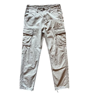 American Eagle Lived In Flex Cargo Pants Mens 30x30 Gray Slim Adjustable Waist - Image 1 of 4