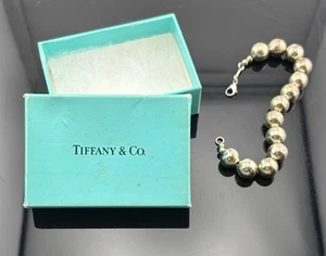 Tiffany & Co HardWear Large Ball Bracelet Sterling Silver 10.75mm Bead 7.25" - Picture 1 of 14