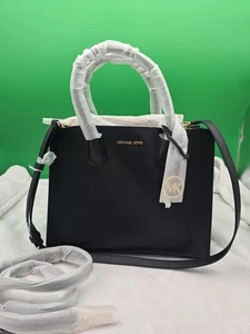 Bolso Bandolera Mensajero Michael Kors Mercer Med Cuero Guijarro Negro Precio de venta sugerido por el fabricante 448 - Imagen 1 de 5