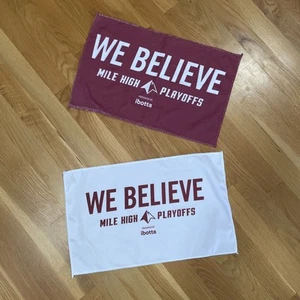 2 Denver Nuggets Rally Towel “We Believe” Mile High Playoffs 2025 vs LA Clippers - Picture 1 of 4