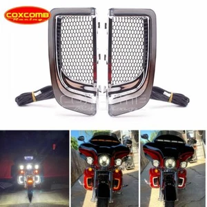 Carenado LED para Harley Ultra Limited FLHTK parrillas inferiores señales de giro funcionando - Imagen 1 de 12