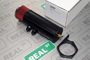 Real Street Performance -10AN Oil Catch Can Reservoir Tank Black RS01-0011 - Picture 1 of 9