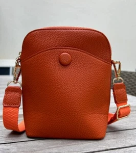 Dorado Pebble Crossbody, Orange - Picture 1 of 4