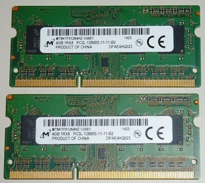 Micron Laptop Memory 8GB (2 x 4GB) DDR3 PC3L 12800S SO-DIMMS - Picture 1 of 2