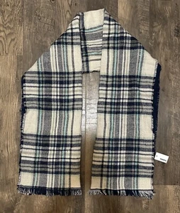 Blanket Scarf Sonoma Winter Warm Cozy Plaid Wrap Oversized Shawl Blue New - Picture 1 of 7