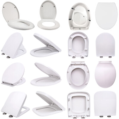 T.O.P. Luxury Soft Close Toilet Seat – Heavy Duty White, Quick Release Hinges, Fits 3 Bowl Shapes