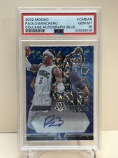 PAOLO BANCHERO - PSA 10 - 2022-23 Mosaic Blue Collage Auto ROY #/25 Magic 🔥🏀