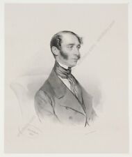 Josef Kriehuber (1800-1876)  "Portrait of Count Althan", 1844,  Lithograph (1)