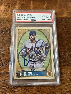 Robinson Cano  IP Signed Gypsy Queen Card Psa Dna Coa Slab Autographed Mets - Image 1 of 2