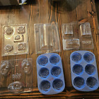 Soap Making Supplies Lot - 10 Melt and Pour Soap Molds various shapes