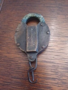 Antique ROADWAY DEPARTMENT PADLOCK - Picture 1 of 5