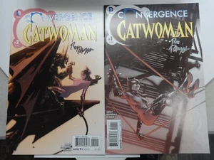 Convergence Catwoman # 1&2 2015 DC Comics Signed by Ron Randall NM Condition - Picture 1 of 21