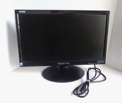 Sceptre E205W-16008AU8S24AA 20" Monitor Model E20 Audio VGA DVI HDMI Ports Black - Image 1 of 4