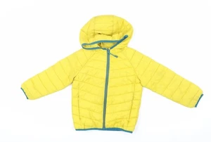 Marks and Spencer Boys Yellow Puffer Jacket 5 Years Hooded - Picture 1 of 12