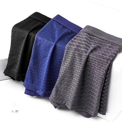 Boxer uomo elastico in vita maglia seta ghiaccio rinfrescante ed elegante - Immagine 1 di 4