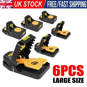 6 x Super Large Heavy Duty Snap Mouse Rat Traps Rat Bait Rats Catcher Reusable - Picture 1 of 15
