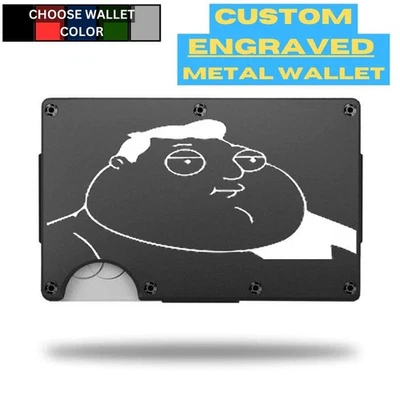Custom BARRY AMERICAN DAD Laser Engraved Wallet - Pick A Wallet Color - Image 1 of 4