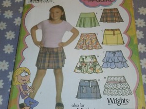 SIMPLICITY 5084 GIRLS  DESIGN YOUR OWN MINI SKIRTS /8 STYLES PATTERN-UNCUT-8-16