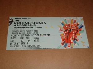Rolling Stones - A Bigger Bang - 2006 Twickenham Concert Ticket - Imagen 1 de 1