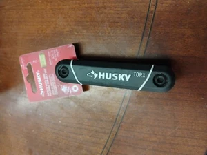 Husky 8 Piece Mini Folding Torx Key Allen Wrench Fold Up Ends Holder Tool Set - Picture 1 of 3