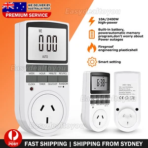 240V Digital Timer Switch Automation Socket Electric Programmable Power AU Plug - Picture 1 of 10
