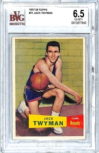 1957 Topps Basketball Card #71 JACK TWYMAN Cinn Royals BVG 6.5 EX-MT+ - Picture 1 of 3