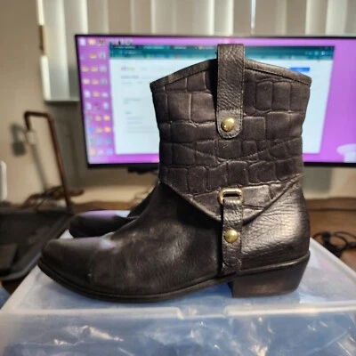 Botines negros de cuero Azura para mujer negros talla 10,5 de EE. UU. Foto 1 de 4