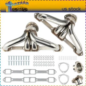 Cabezales de escape de acero inoxidable súper cortos para Chevy Impala Nova Corvette - Imagen 1 de 19