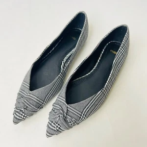 Maje plaid fabric poured toes flats , black, Size 36 - Picture 1 of 11