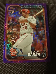 2024 LUKEN BAKER TOPPS PURPLE FOIL ROOKIE CARD RC #207 STL CARDINALS /799  - Bild 1 von 2