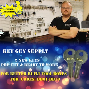 BB01-BB10 KEY 2 STAMP Keys 4 BETTER BUILT Truck locks Cut 2 your Code, Locksmith - Picture 1 of 10
