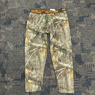 Realtree Edge Camo Base Layer Leggings Pants Men Size XL Hunting Fleece Lined - Image 1 of 4