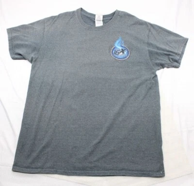 Camiseta gris NHRA John Force 16X Funny Car Champion grande Gildan ultra algodón Foto 1 de 4