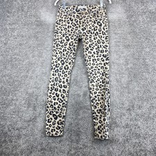 Bullhead Denim Co. Skinniest Jeans Juniors Size 3 Brown Leopard Print High-Rise