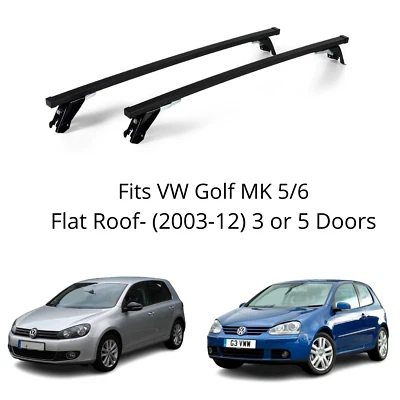 Barras portaequipajes de techo premium - Juego de 2 - para Volkswagen Golf 5/6 3/5 puertas 2003-12 ST306/015M Foto 1 de 4