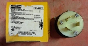 Enchufe de bloqueo giratorio Hubbell HBL2321 2 polos 3 cables 20A 250 VCA NEMA L6-20P NUEVO - Imagen 1 de 1