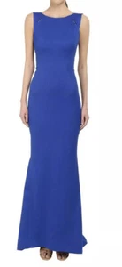 Zac Posen Royal Blue Sleeveless Boat Neck Gown L14711 Size 2 - Picture 1 of 2