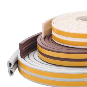 1M / 5M Rubber Seal Weather Strip Foam Sticky Tape Door Window Draught Excluder - Picture 1 of 33