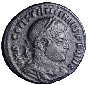 Constantine I Æ Follis. Rome, AD 314-315. SOL R P Very Handsome Roman Coin w/COA