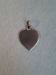 Ciondolo Cuore Incisivo Vintage Wells Argento Sterling - Foto 1 di 4