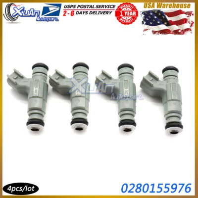0280155976 Juego de 4 inyectores de combustible para Chrysler PT Cruiser 2001-2003 2,4 L L4 gasolina Foto 1 de 4